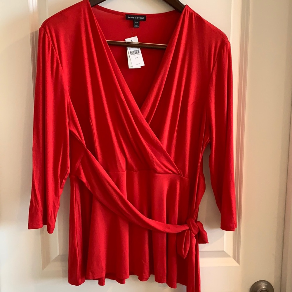 Lane Bryant Faux Wrap Blouse